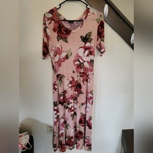 Promesa Pink Floral Maxi Sundress